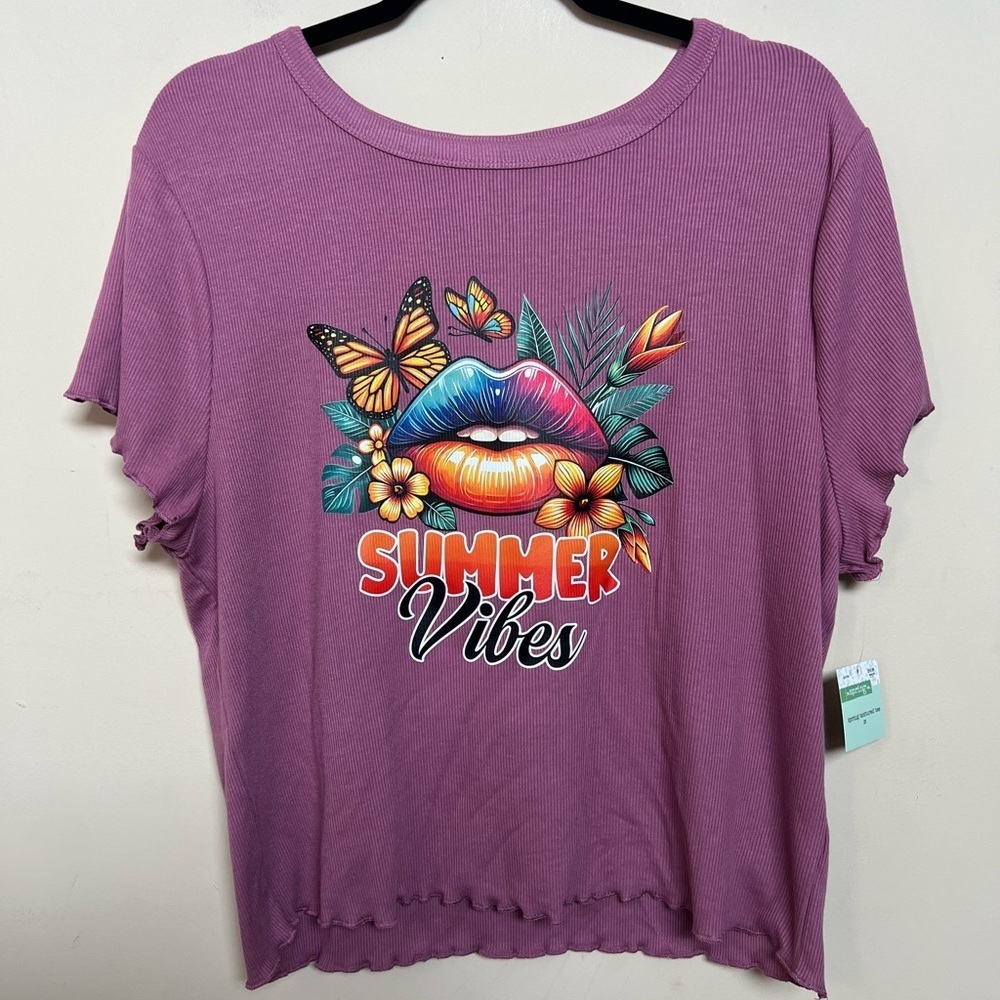 The Spring Shop Purple Summer Vibes Tee